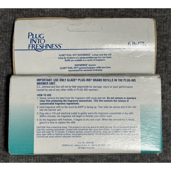 Glade PlugIns Gel Refills RAINSHOWER - 6 Gel Refills (6) - Picture 2 of 4